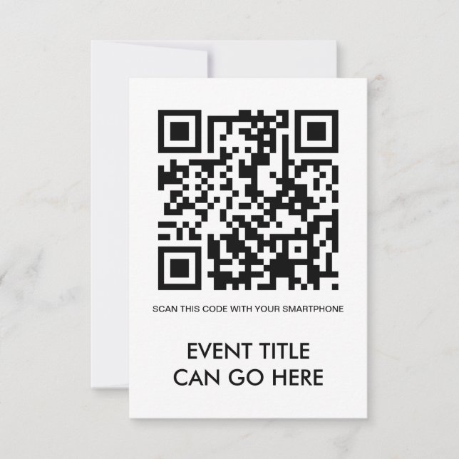 customisable QR code Invitation (Front)