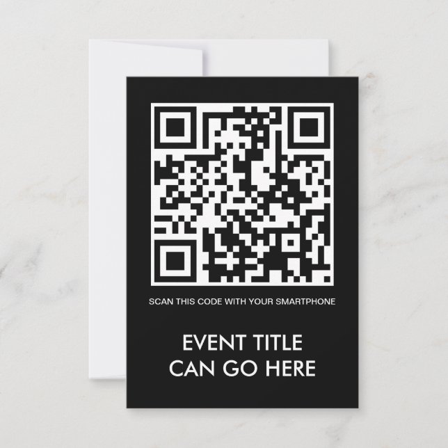 customisable QR code Invitation (Front)