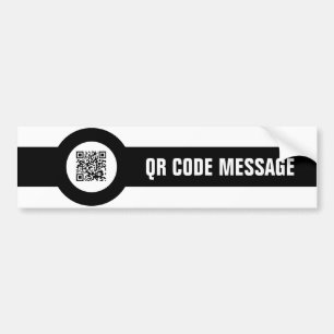 customisable QR code magstripe Bumper Sticker