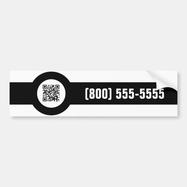 customisable QR code magstripe Bumper Sticker (Front)