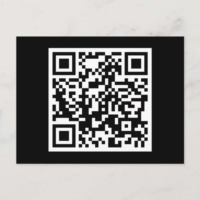 customisable QR code Postcard (Front)