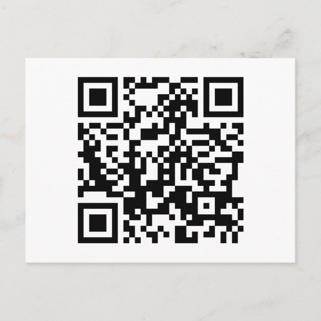 customisable QR code Postcard (Front)