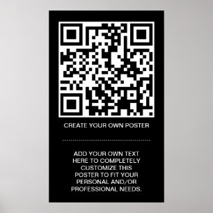 customisable QR code Poster