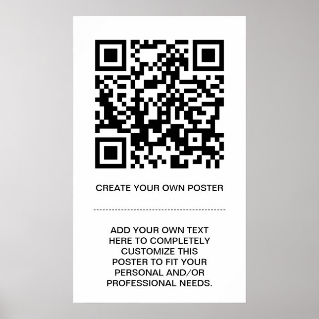 customisable QR code Poster (Front)