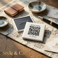 Customisable QR Code Square Button for Any Purpose