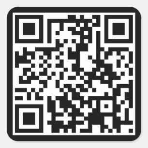 customisable QR code Square Sticker