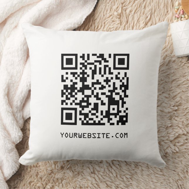 Customisable QR Code Your Webpage Link Cushion (Blanket)