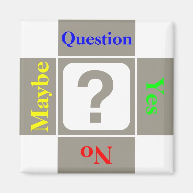 Customisable Question Mark Magnet (Front)