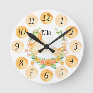 Customisable Rabbit Nursery Clock