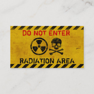 Customisable Radiation Hazard Sign Business Card