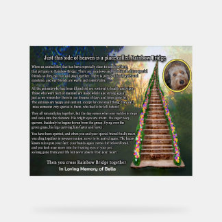 Customisable Rainbow Bridge Pet Memorial Acrylic Sign