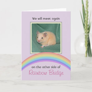 Customisable Rainbow Bridge Pet Memorial Card