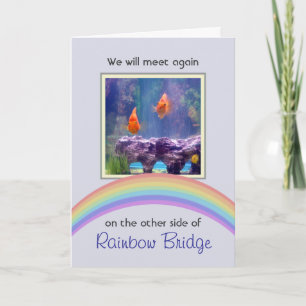 Customisable Rainbow Bridge Pet Memorial Card