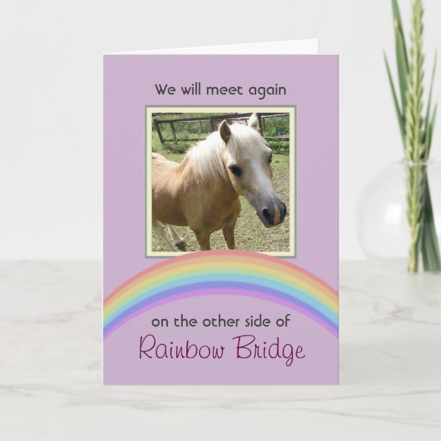 Customisable Rainbow Bridge Pet Memorial Card (Front)