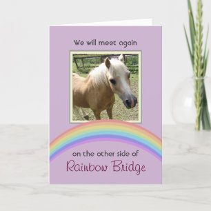 Customisable Rainbow Bridge Pet Memorial Card