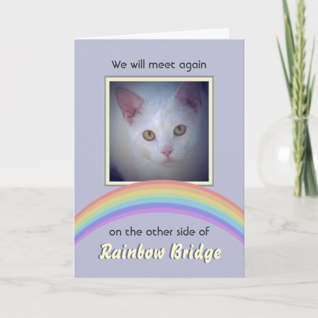 Customisable Rainbow Bridge Pet Memorial Card (Front)