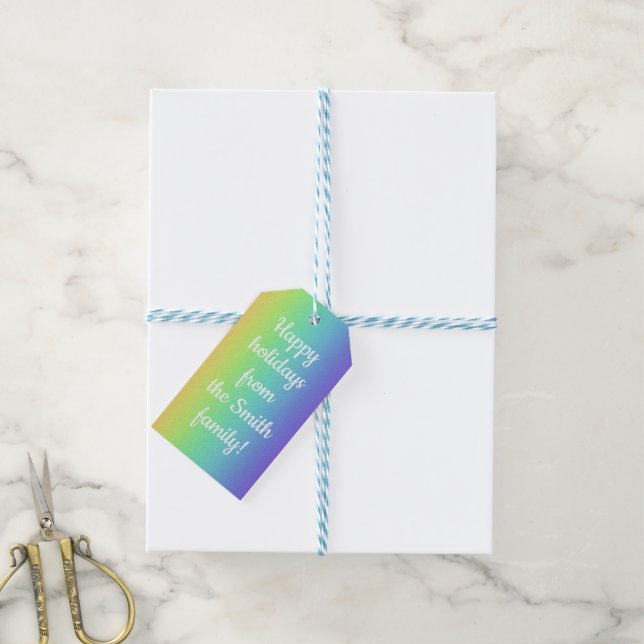 Customisable Rainbow Gradient Gift Tags (With Twine)