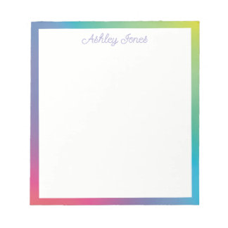 Customisable Rainbow Gradient Notepad