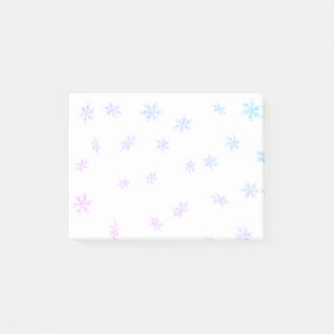 Customisable Rainbow Snowflakes Post-it Notes