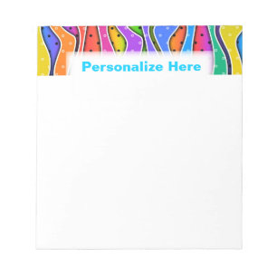 Customisable RAINBOW STRIPES NOTEPAD