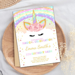 Customisable Rainbow Unicorn Postcards