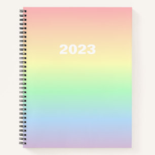 Customisable Rainbow with Pastel Colours Notebook