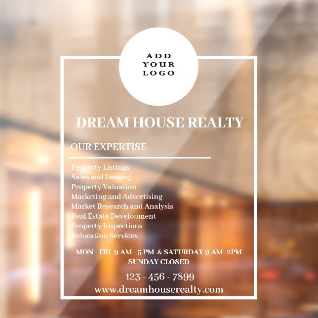 Customisable Real Estate Window Decals (Sheet 2)