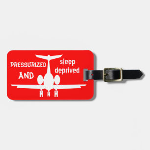 Customisable Red Aeroplane Luggage Identity Tag