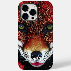 Customisable Red and Gold Abstract Fox Case-Mate iPhone 14 Pro Max Case