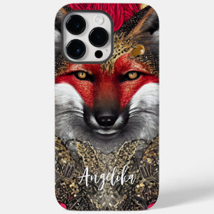 Customisable Red and Gold Fox Design Case-Mate iPhone 14 Pro Max Case