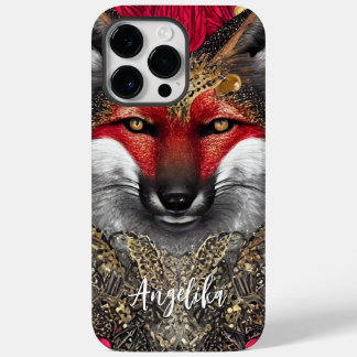 Customisable Red and Gold Fox Design Case-Mate iPhone 14 Pro Max Case