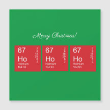 Customisable Red and Green Ho Ho Ho Periodic Table