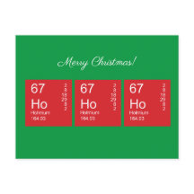 Customisable Red and Green Ho Ho Ho Periodic Table