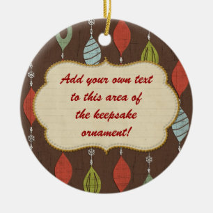 Customisable Red Bird Keepsake  Ornament