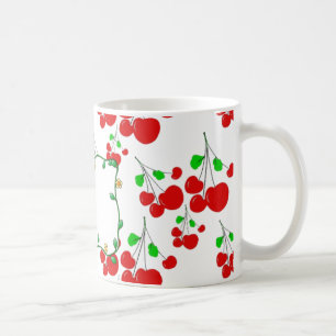 Customisable red cherry pattern accessories LeahG Coffee Mug