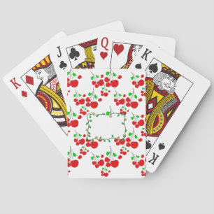 Customisable red cherry pattern accessories LeahG Playing Cards