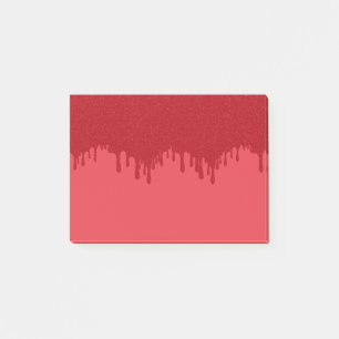 Customisable Red Drip Sticky Notes