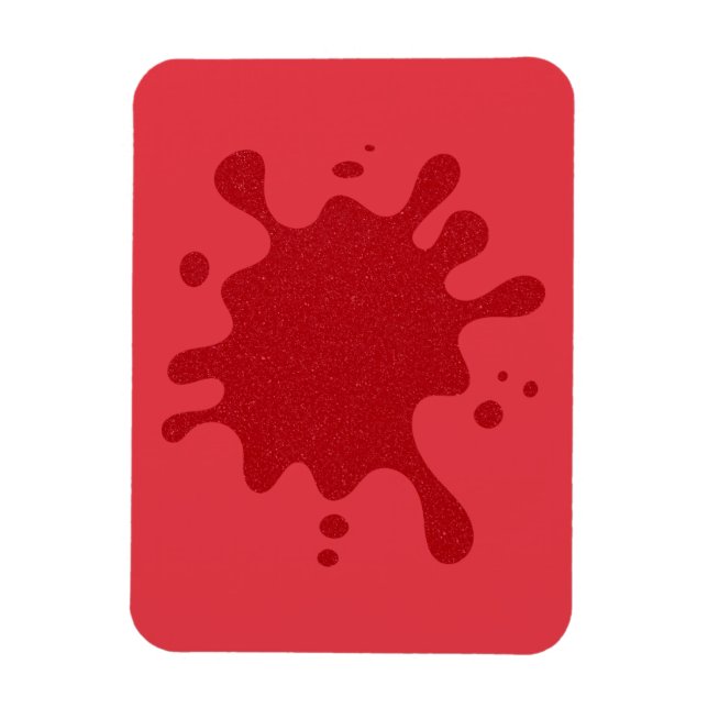 Customisable Red-on-Red Magnet – Bold Splash (Vertical)