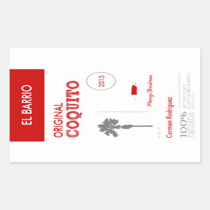 Customisable Red Puerto Rican Coquito Rectangular Sticker