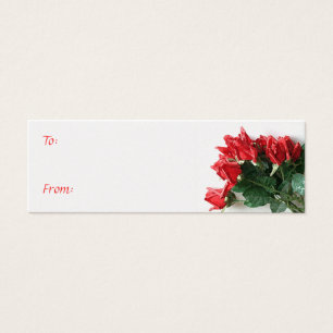 Customisable Red Rose Bouquet Floral Gift Tags
