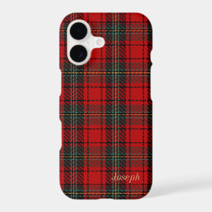 Customisable Red Scottish Tartan Cell Phone Case