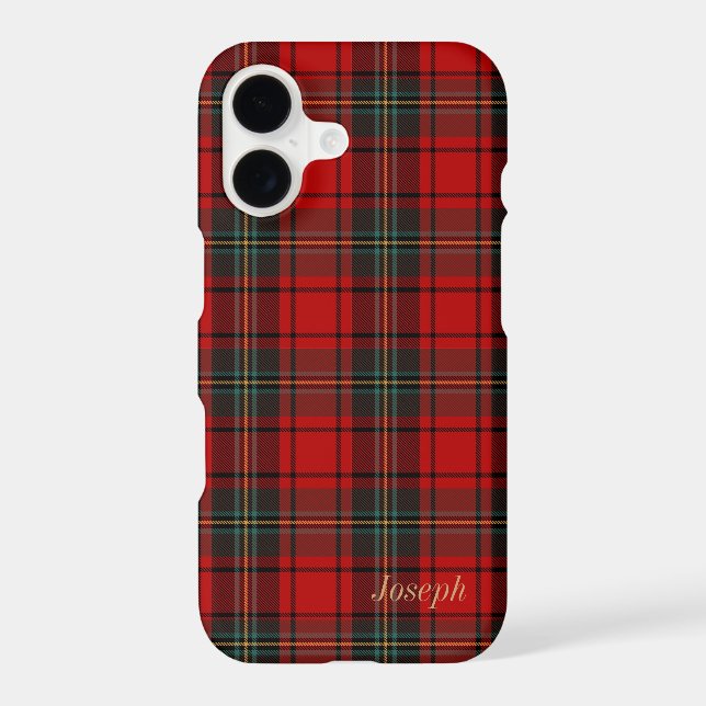 Customisable Red Scottish Tartan Cell Phone Case  (Back)