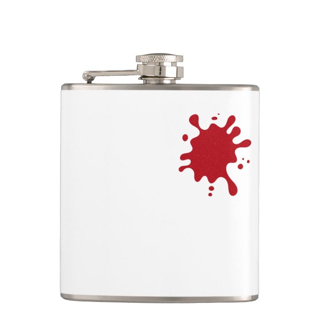 Customisable Red Splash Flask 6 oz (Front)