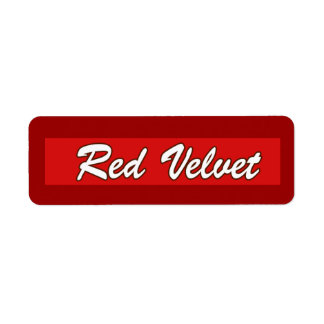 Customisable Red Velvet Bakery Labels
