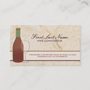 Customisable red wine vine business cards