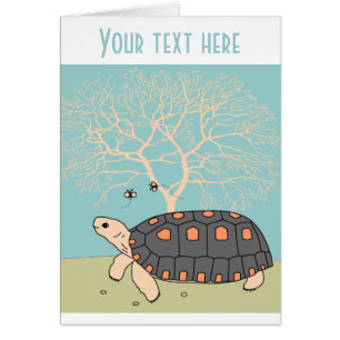 Customisable Redfoot Tortoise Card