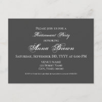 Customisable retirement invitation spotlight