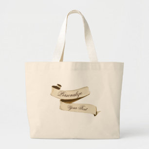 Customisable Retro Banner Old School Vintage Large Tote Bag