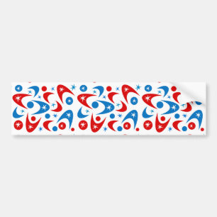 Customisable Retro Boomerangs Bumper Sticker