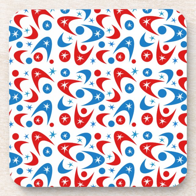 Customisable Retro Boomerangs Coaster (Front)